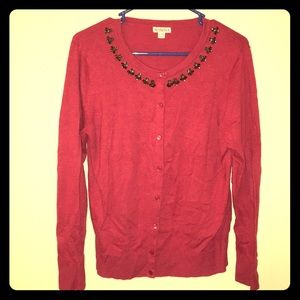 Pink Gemstone Cardigan